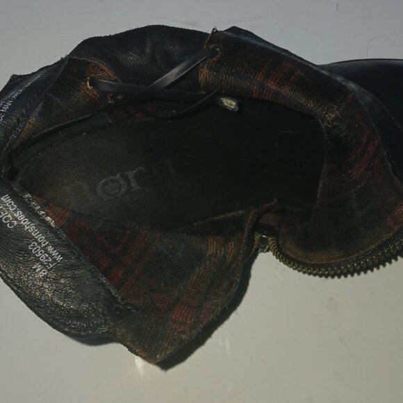 Born Børn Leather Ankle Boots Booties Warm Lining Zipper Size 8M Handcrafted - Picture 11 of 14